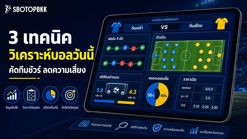 วิเคราะห์บอลชุดวันนี้